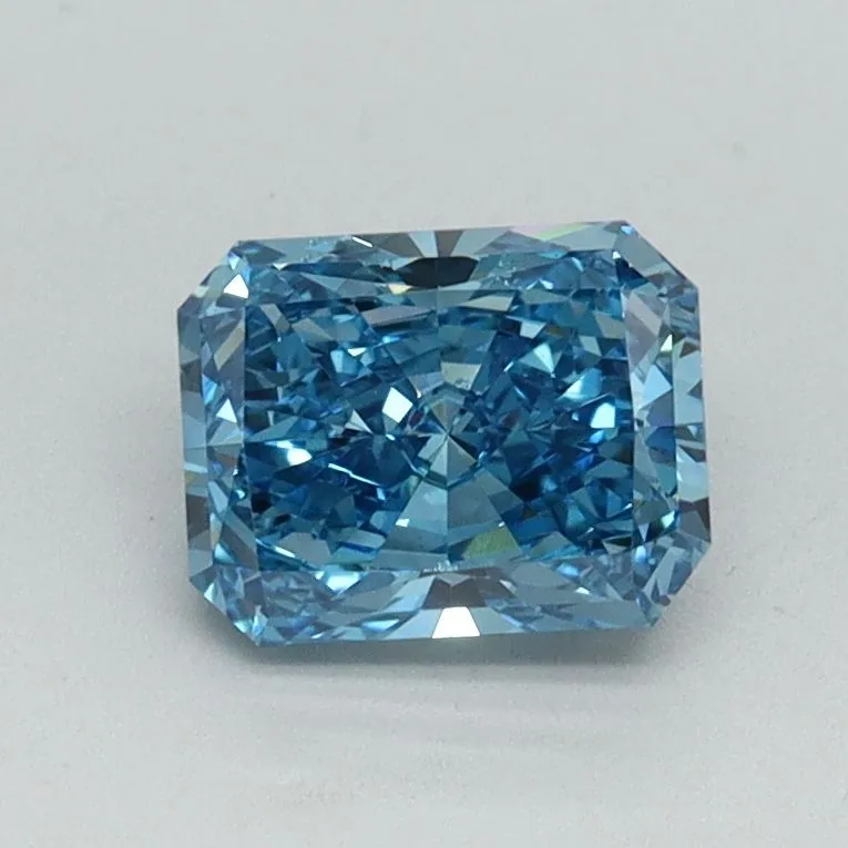 1.00ct RADIANT Fancy Vivid Blue VS2 Coloured Lab diamond