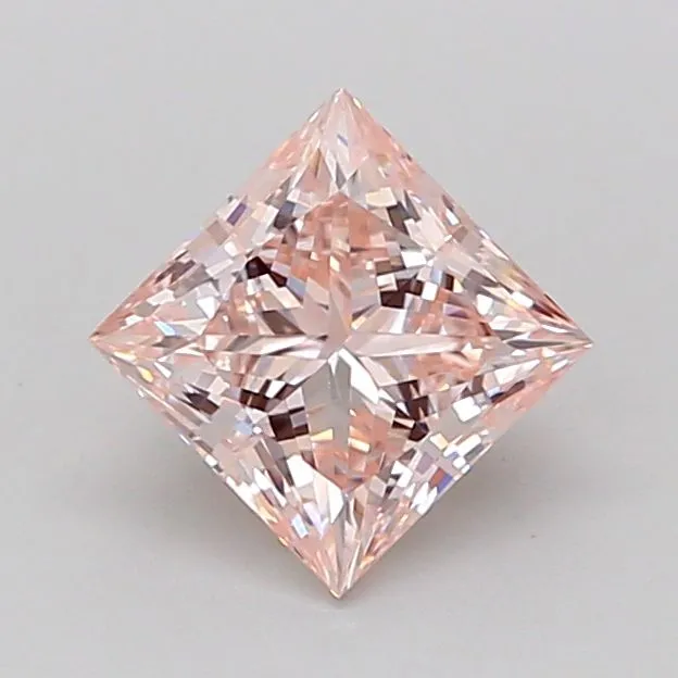 1.03ct PRINCESS Fancy Light Pink VVS1 Coloured Lab diamond