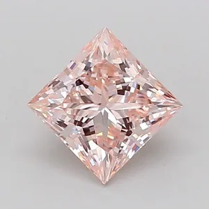 1.03ct PRINCESS Fancy Light Pink VVS1 Coloured Lab diamond