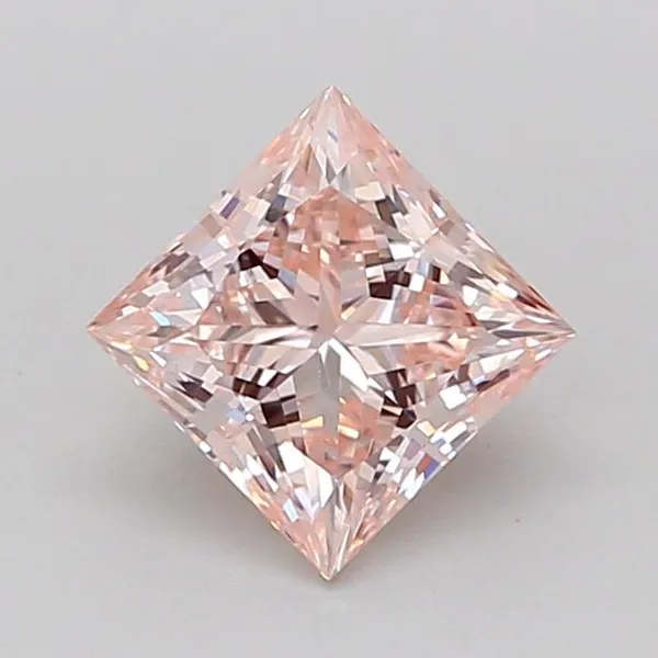 1.03ct PRINCESS Fancy Light Pink VVS1 Coloured Lab diamond