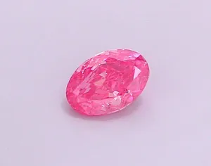 1.06ct OVAL Fancy Vivid Pink VS2 Coloured Lab diamond