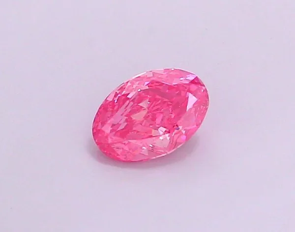 1.06ct OVAL Fancy Vivid Pink VS2 Coloured Lab diamond