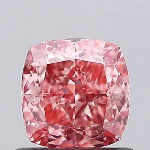 0.95ct CUSHION Fancy Vivid Pink VS2 Coloured Lab diamond