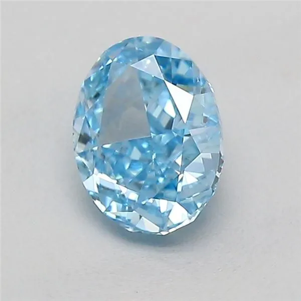 0.55ct OVAL Fancy Vivid Blue VVS2 Coloured Lab diamond