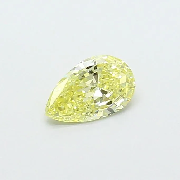 0.44ct PEAR Fancy Intense Yellow VS2 Coloured Lab diamond