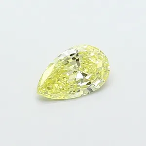 0.44ct PEAR Fancy Intense Yellow VS2 Coloured Lab diamond