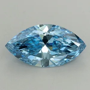 1.3ct MARQUISE Fancy Vivid Blue VS1 Coloured Lab diamond