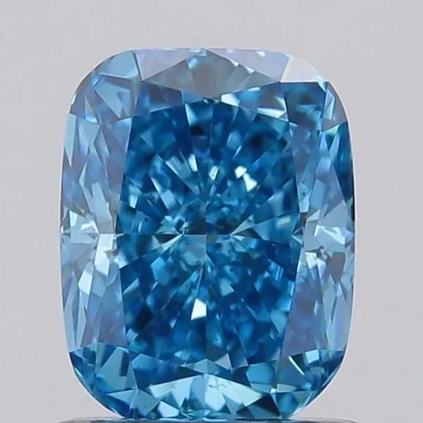 1.06ct CUSHION Fancy Vivid Blue VS2 Coloured Lab diamond