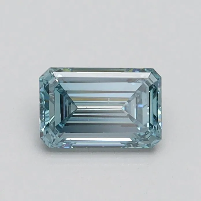 0.50ct EMERALD Fancy Intense Blue VS2 Coloured Lab diamond