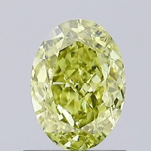 0.84ct OVAL Fancy Intense Yellow VS2 Coloured Lab diamond