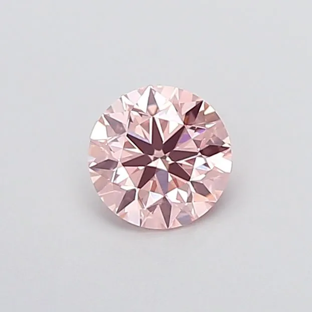 0.90ct ROUND Fancy Pink VVS2 Coloured Lab diamond