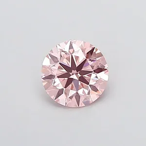 0.9ct ROUND Fancy Pink VVS2 Coloured Lab diamond