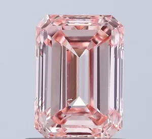 1.01ct EMERALD Fancy Pink SI1 Coloured Lab diamond