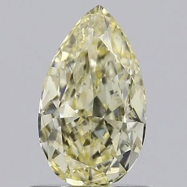 0.81ct PEAR Fancy Light Yellow VVS2 Coloured Lab diamond