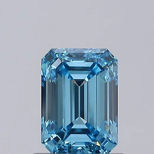 1.04ct EMERALD Fancy Vivid Blue VS1 Coloured Lab diamond