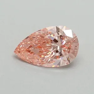 0.4ct PEAR Fancy Vivid Pink VVS2 Coloured Lab diamond