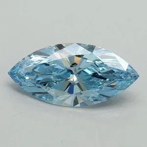 1ct MARQUISE Fancy Vivid Blue VS1 Coloured Lab diamond
