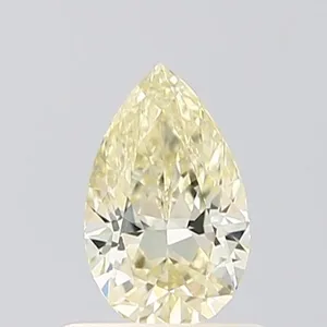 0.6ct PEAR Fancy Light Yellow VS2 Coloured Lab diamond