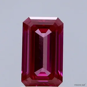 1.12ct EMERALD Fancy Deep Pink VS2 Coloured Lab diamond