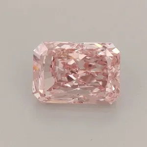 0.62ct RADIANT Fancy Vivid Pink VS1 Coloured Lab diamond
