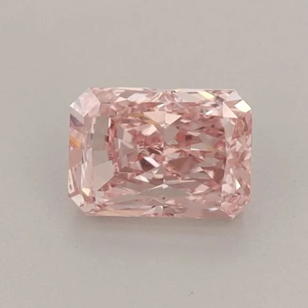 0.62ct RADIANT Fancy Vivid Pink VS1 Coloured Lab diamond