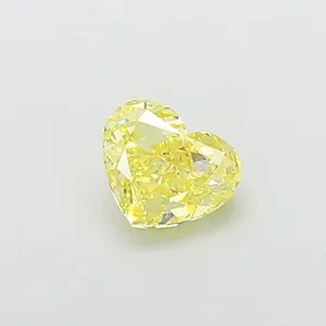 1.01ct HEART Fancy Intense Yellow VS1 Coloured Lab diamond