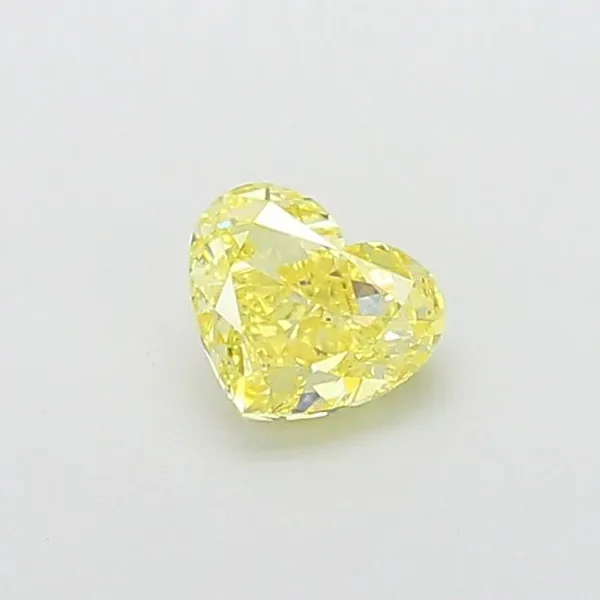 1.01ct HEART Fancy Intense Yellow VS1 Coloured Lab diamond