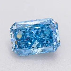 1.03ct RADIANT Fancy Vivid Blue VVS2 Coloured Lab diamond