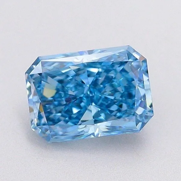 1.03ct RADIANT Fancy Vivid Blue VVS2 Coloured Lab diamond