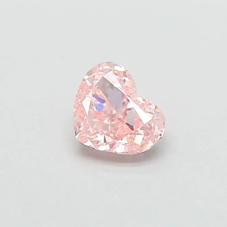0.54ct HEART Fancy Intense Pink VS1 Coloured Lab diamond