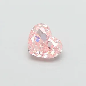 0.54ct HEART Fancy Intense Pink VS1 Coloured Lab diamond