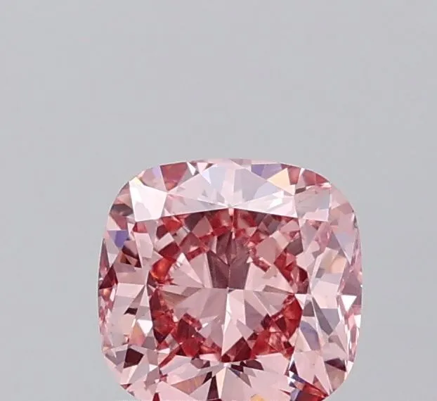 1.03ct CUSHION Fancy Vivid Pink VS2 Coloured Lab diamond