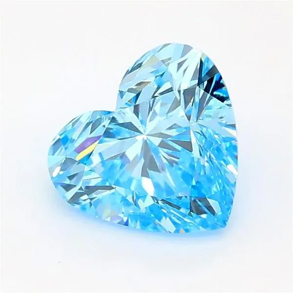 1.08ct HEART Fancy Vivid Blue VS2 Coloured Lab diamond