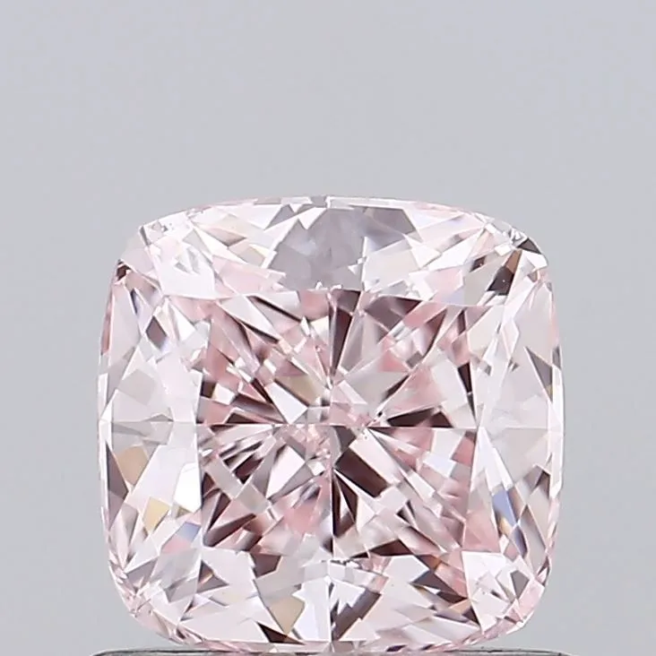 0.90ct CUSHION Fancy Pink VVS2 Coloured Lab diamond