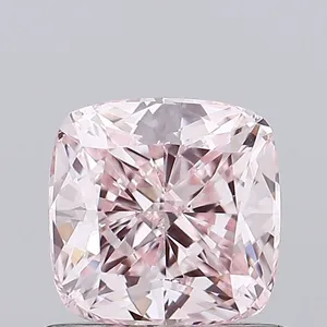 0.9ct CUSHION Fancy Pink VVS2 Coloured Lab diamond