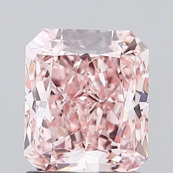 1.31ct RADIANT Fancy Vivid Pink VS1 Coloured Lab diamond