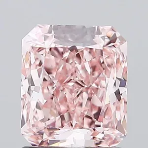 1.31ct RADIANT Fancy Vivid Pink VS1 Coloured Lab diamond