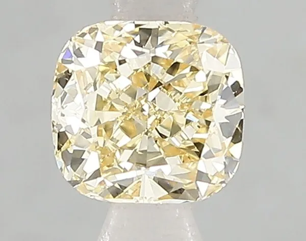 1ct CUSHION Fancy Intense Yellow VS2 Coloured Lab diamond