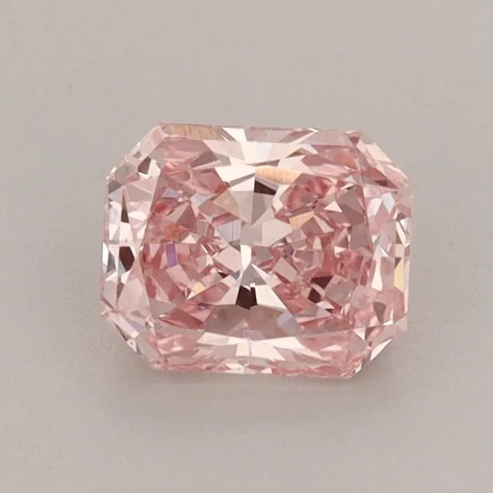 0.76ct RADIANT Fancy Vivid Pink VS1 Coloured Lab diamond