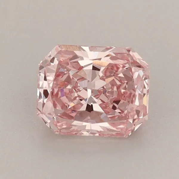 0.76ct RADIANT Fancy Vivid Pink VS1 Coloured Lab diamond