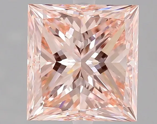 2.01ct PRINCESS Fancy Intense Pink VS1 Coloured Lab diamond