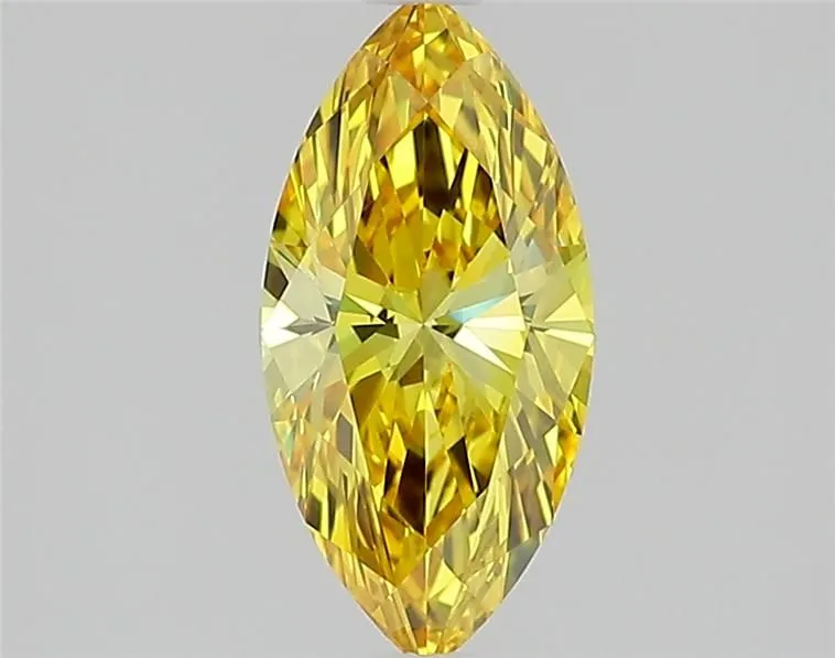 1.01ct MARQUISE Fancy Vivid Yellow VVS1 Coloured Lab diamond