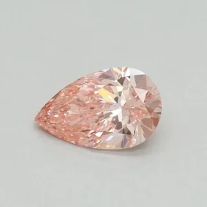 0.3ct PEAR Fancy Vivid Pink VS1 Coloured Lab diamond