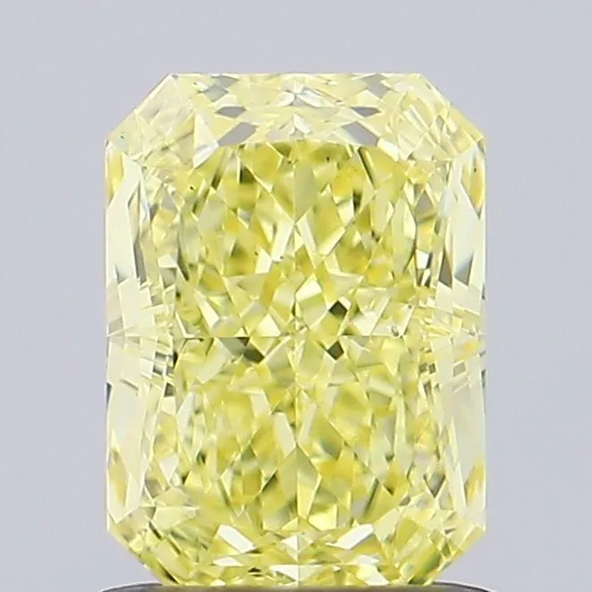 1.09ct RADIANT Fancy Vivid Yellow VS2 Coloured Lab diamond