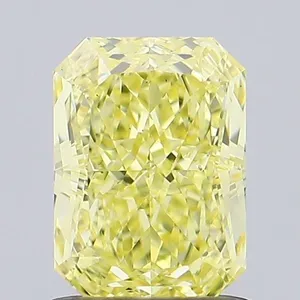 1.09ct RADIANT Fancy Vivid Yellow VS2 Coloured Lab diamond
