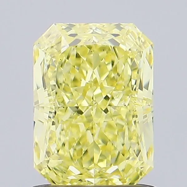 1.09ct RADIANT Fancy Vivid Yellow VS2 Coloured Lab diamond