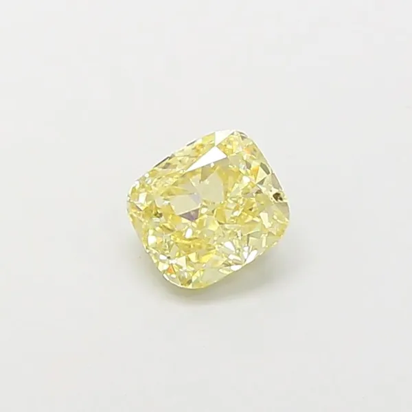1.07ct CUSHION Fancy Light Yellow VS1 Coloured Lab diamond