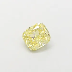 1.07ct CUSHION Fancy Light Yellow VS1 Coloured Lab diamond