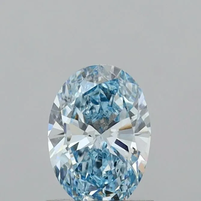 1.01ct OVAL Fancy Intense Blue VS2 Coloured Lab diamond