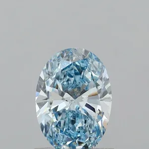 1.01ct OVAL Fancy Intense Blue VS2 Coloured Lab diamond